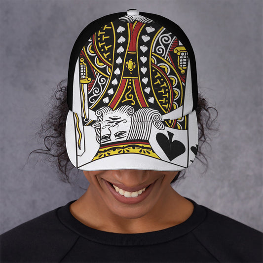 King Of Spades Playing Card Print Baseball Cap