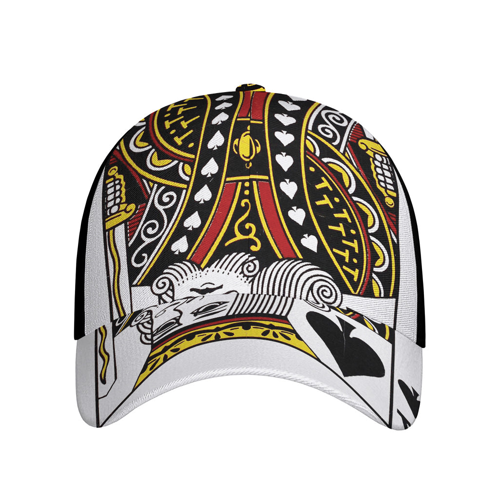 King Of Spades Playing Card Print Baseball Cap