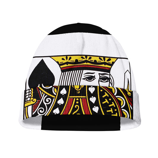King Of Spades Playing Card Print Beanie