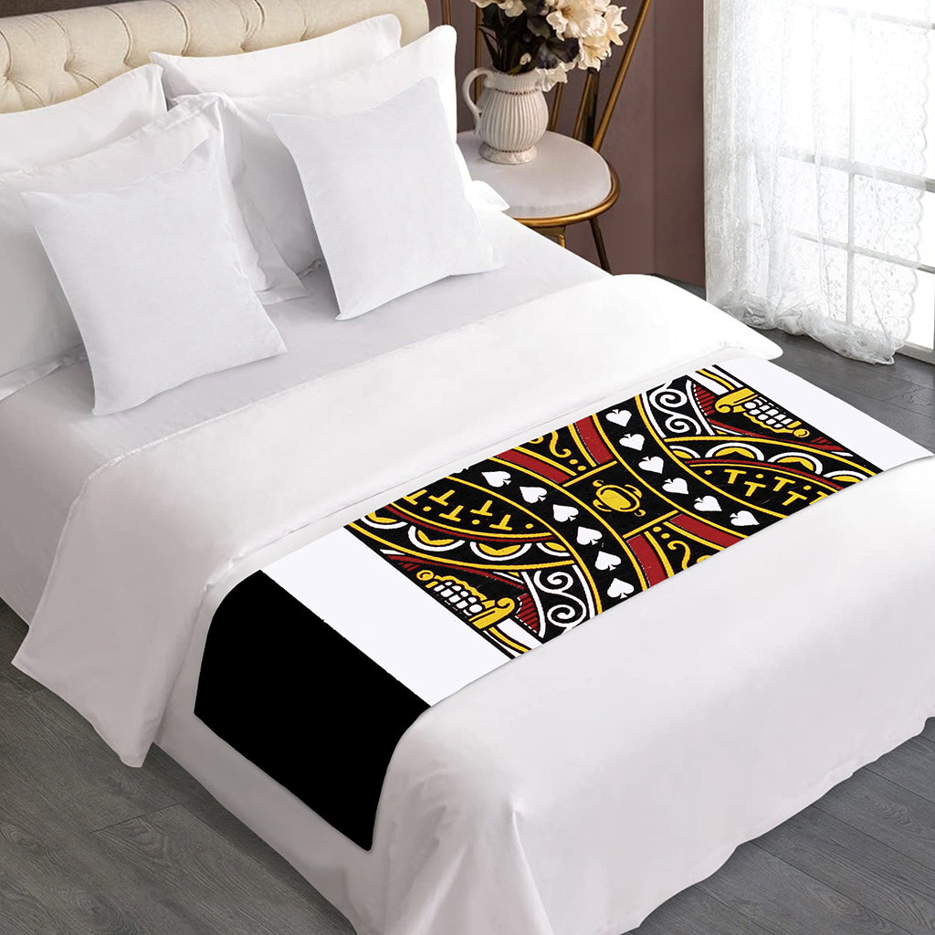 King Of Spades Playing Card Print Bed Runner
