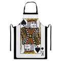 King Of Spades Playing Card Print Bib Apron With Pocket