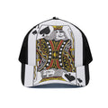 King Of Spades Playing Card Print Black Mesh Trucker Hat