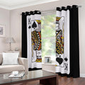 King Of Spades Playing Card Print Dimout Grommet Curtains