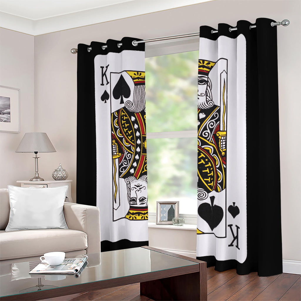 King Of Spades Playing Card Print Blackout Grommet Curtains