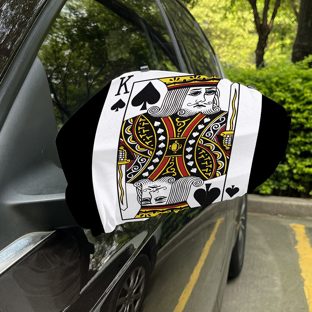 King Of Spades Playing Card Print Car Side Mirror Covers