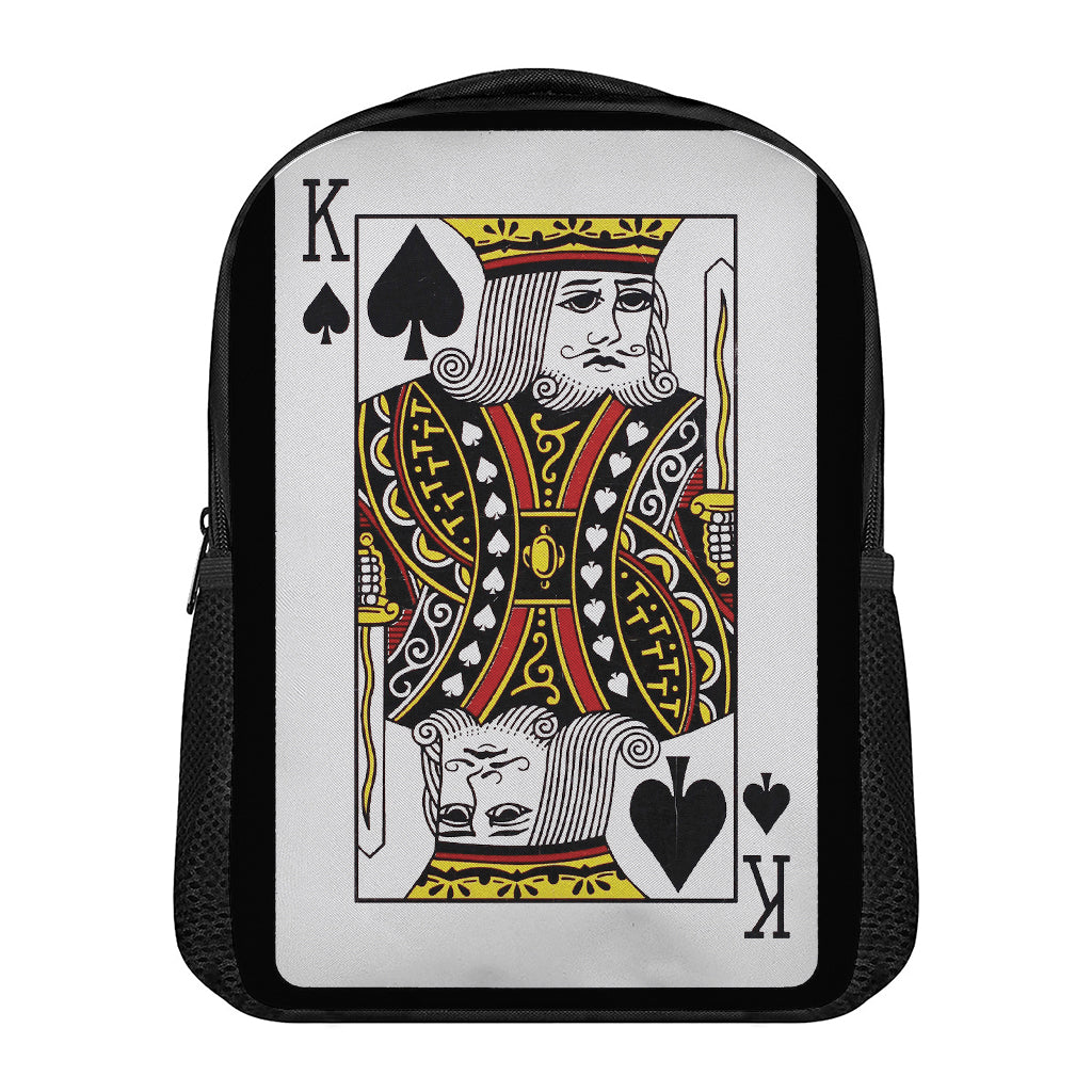 King Of Spades Playing Card Print Casual Backpack