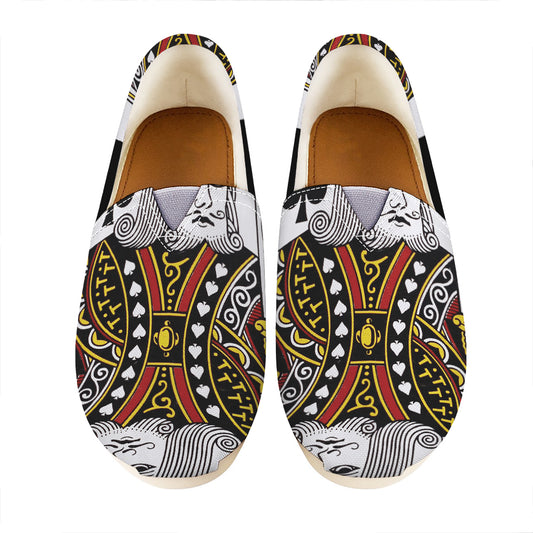 King Of Spades Playing Card Print Casual Shoes