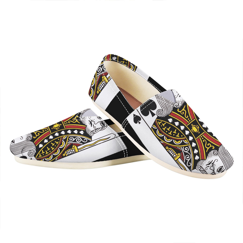 King Of Spades Playing Card Print Casual Shoes