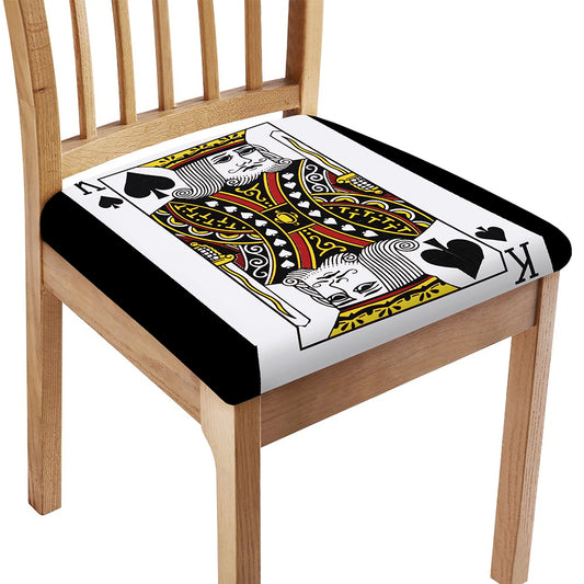 King Of Spades Playing Card Print Chair Cushion Cover