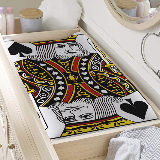 King Of Spades Playing Card Print Changing Pad Cover