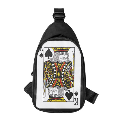 King Of Spades Playing Card Print Chest Bag
