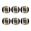 King Of Spades Playing Card Print Coaster Set