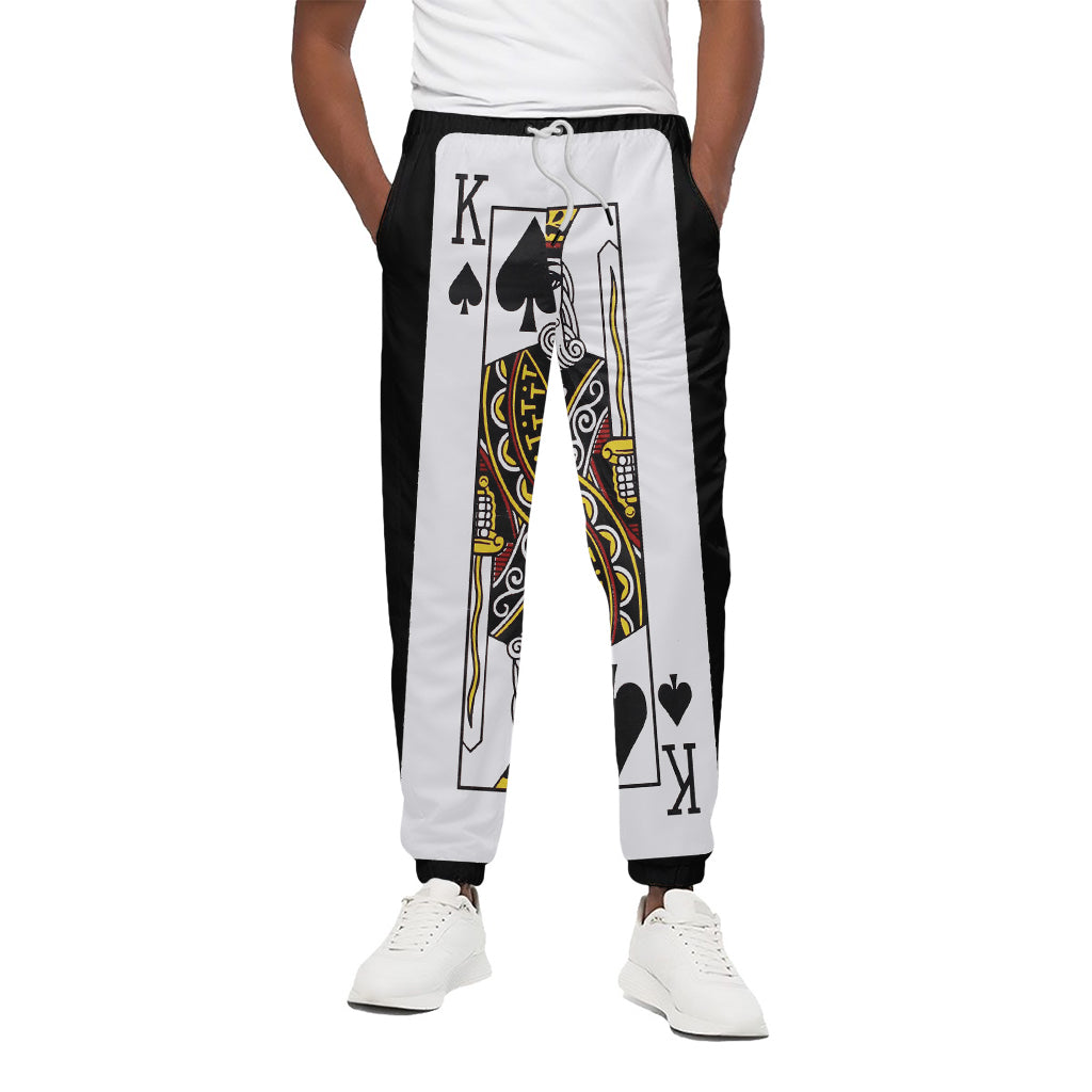 King Of Spades Playing Card Print Cotton Pants