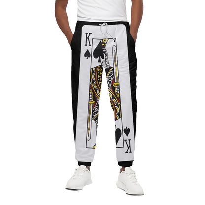 King Of Spades Playing Card Print Cotton Pants