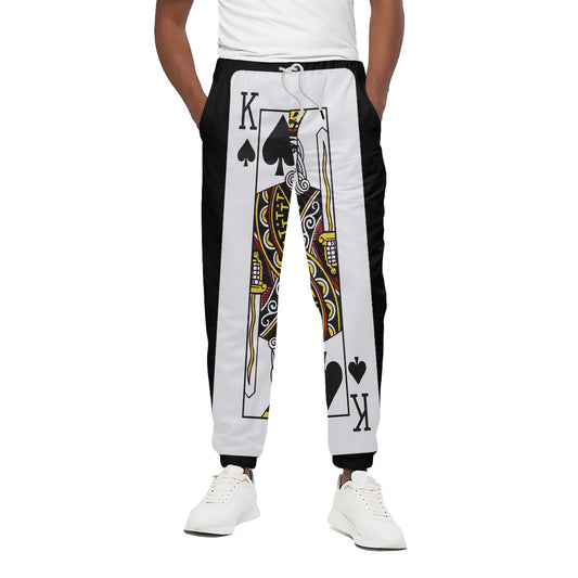 King Of Spades Playing Card Print Cotton Pants