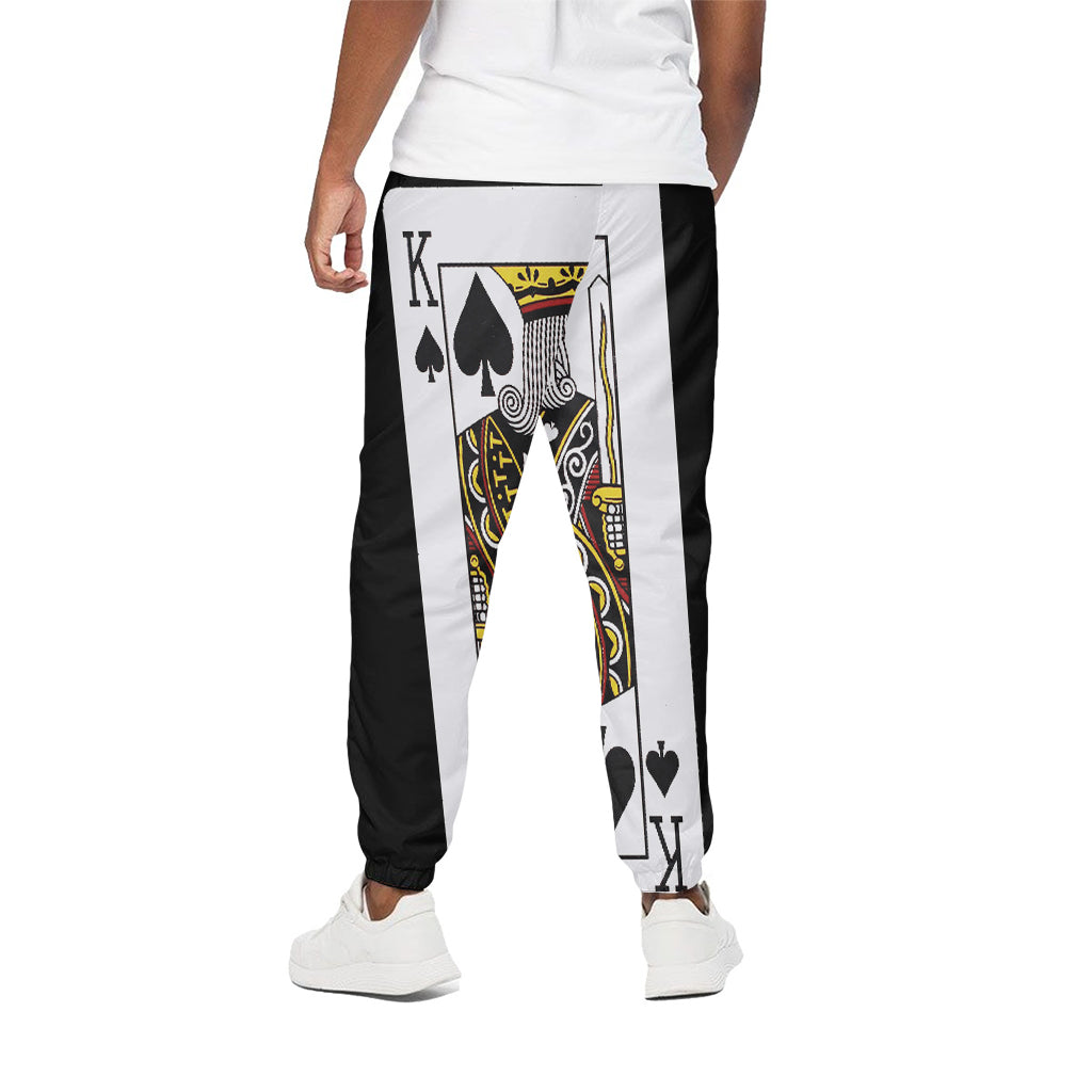 King Of Spades Playing Card Print Cotton Pants
