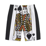 King Of Spades Playing Card Print Cotton Shorts