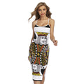 King Of Spades Playing Card Print Cross Back Cami Dress