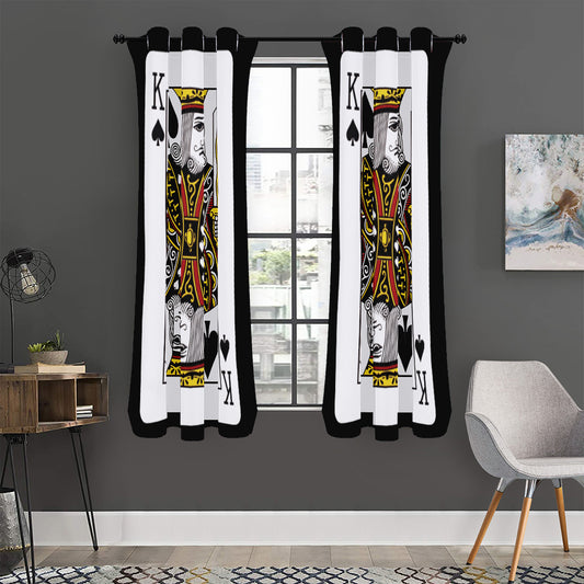 King Of Spades Playing Card Print Curtain