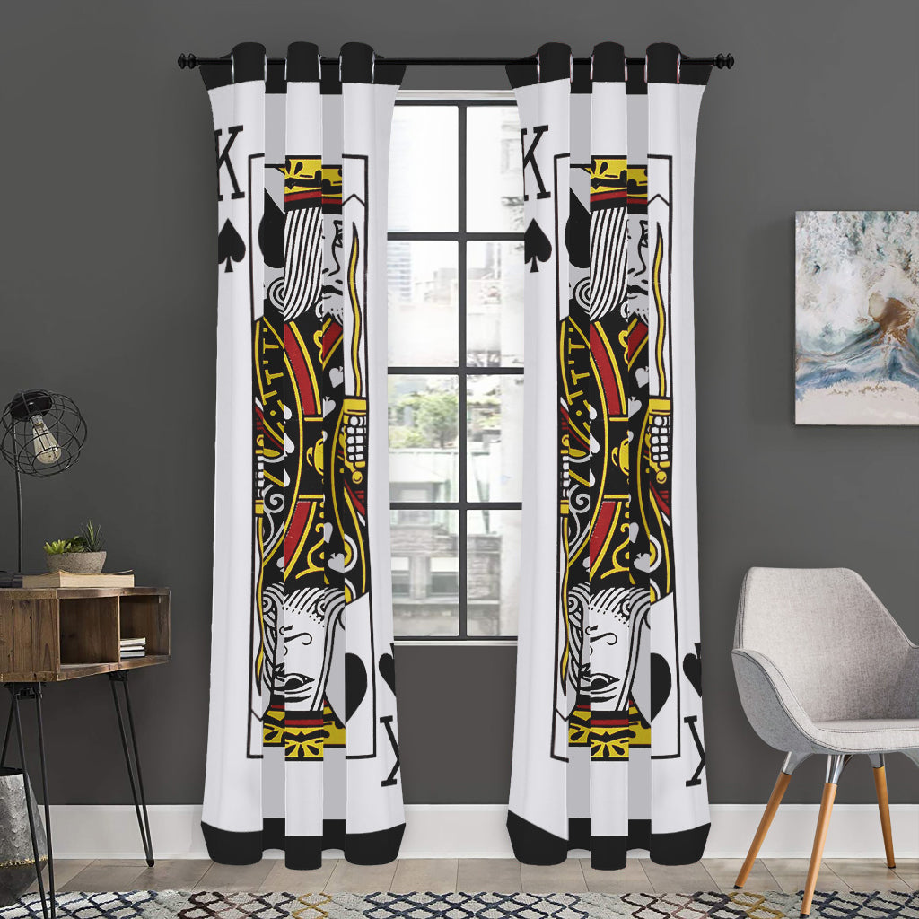 King Of Spades Playing Card Print Curtain