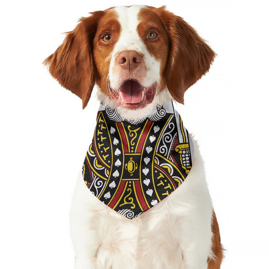 King Of Spades Playing Card Print Dog Bandana