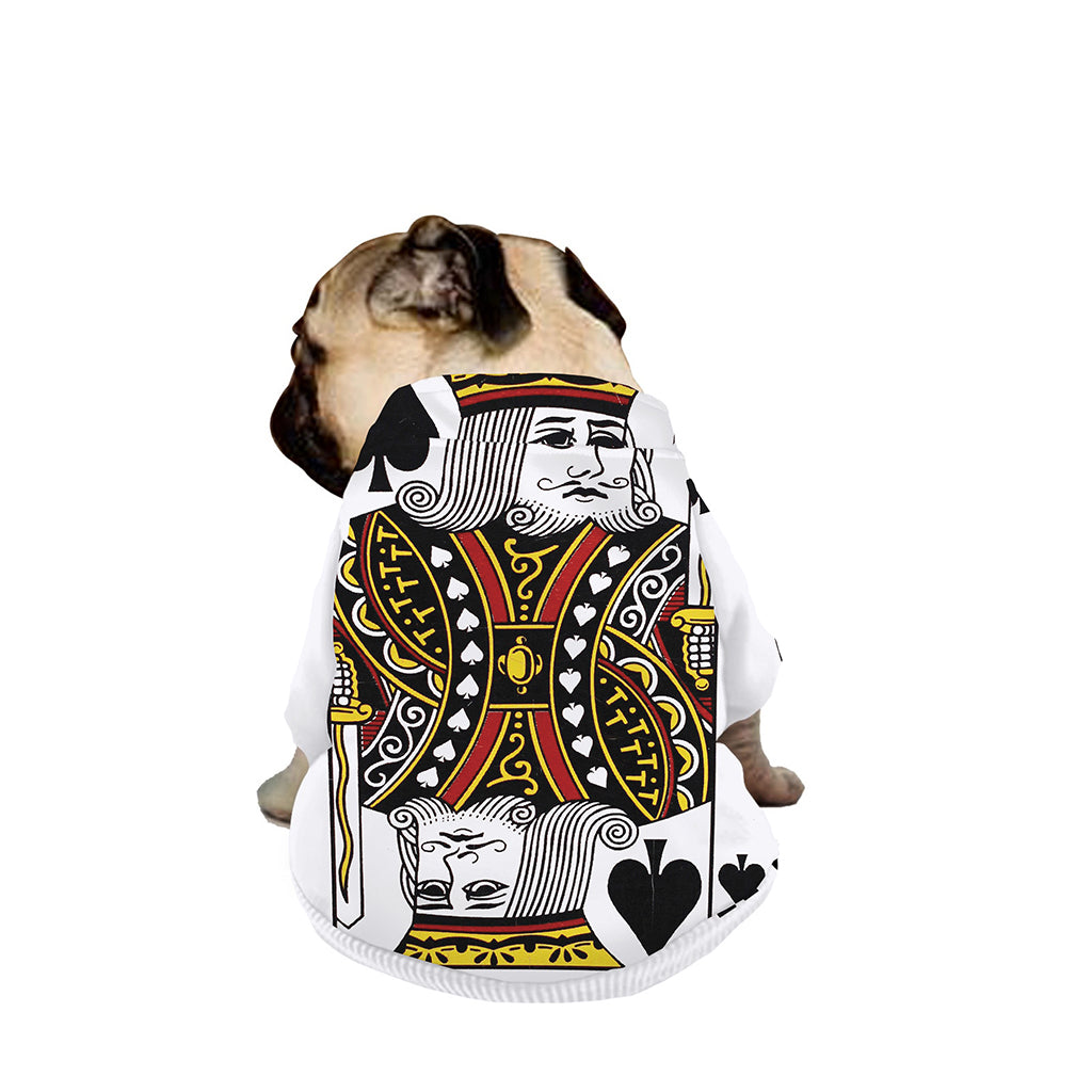 King Of Spades Playing Card Print Dog Zip Up Jacket