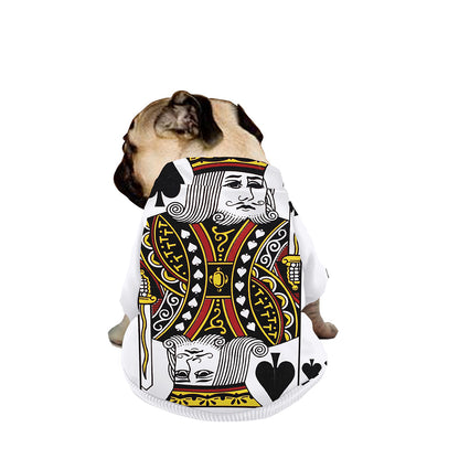 King Of Spades Playing Card Print Dog Zip Up Jacket