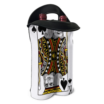 King Of Spades Playing Card Print Double Neoprene Wine Tote