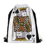 King Of Spades Playing Card Print Drawstring Bag