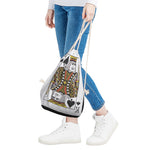 King Of Spades Playing Card Print Drawstring Bag