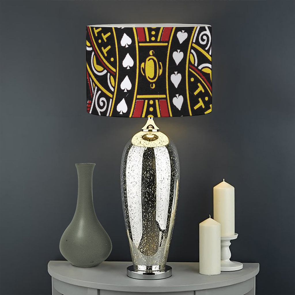 King Of Spades Playing Card Print Drum Lamp Shade