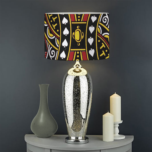 King Of Spades Playing Card Print Drum Lamp Shade