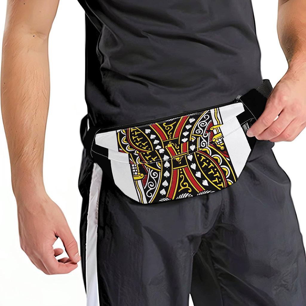 King Of Spades Playing Card Print Fanny Pack