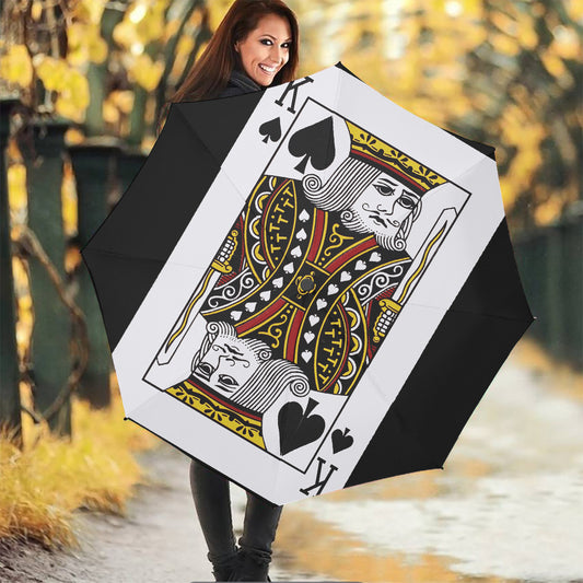 King Of Spades Playing Card Print Foldable Umbrella