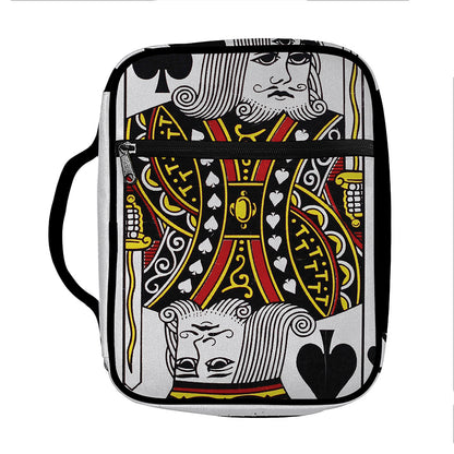 King Of Spades Playing Card Print Front Pocket Bible Bag