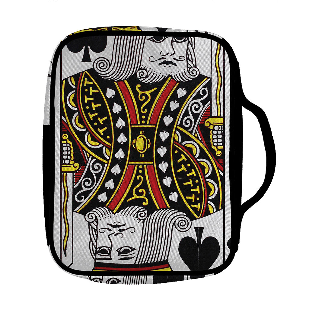 King Of Spades Playing Card Print Front Pocket Bible Bag