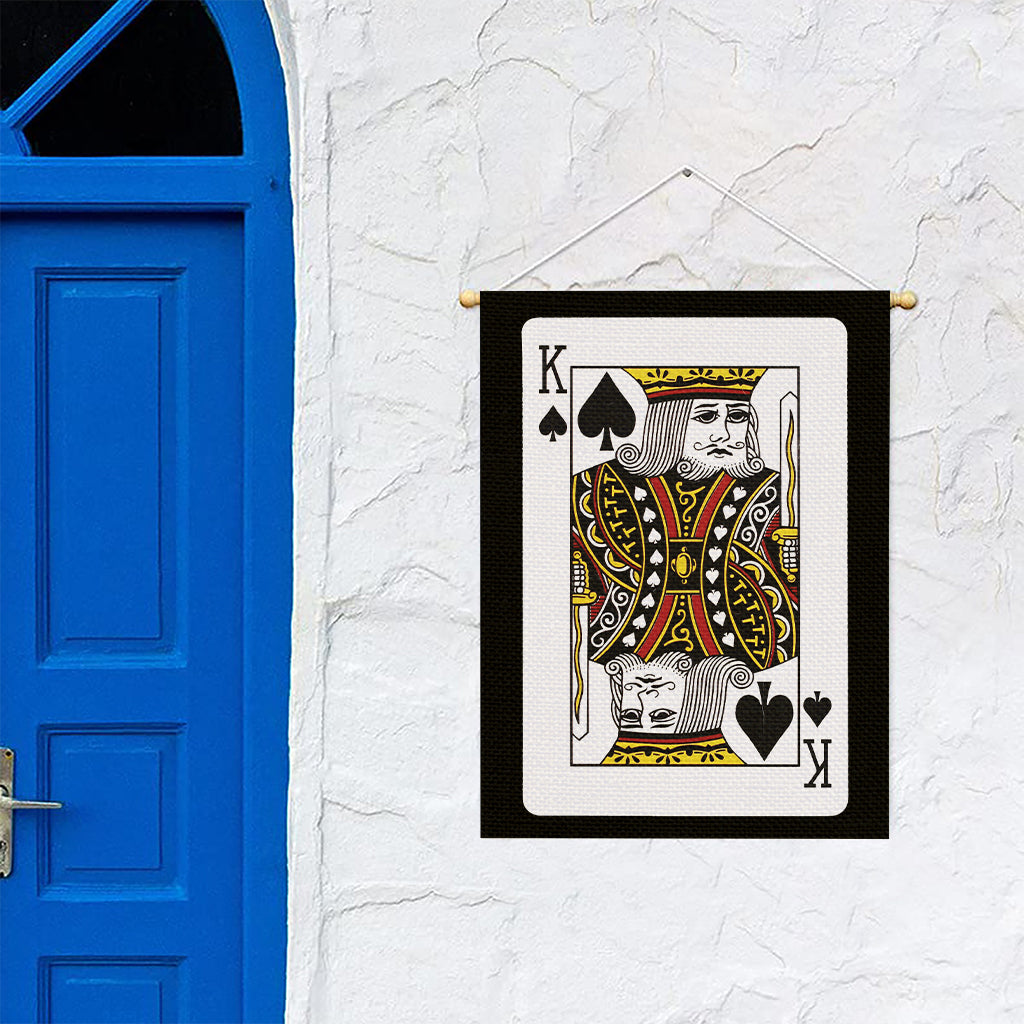 King Of Spades Playing Card Print Garden Flag