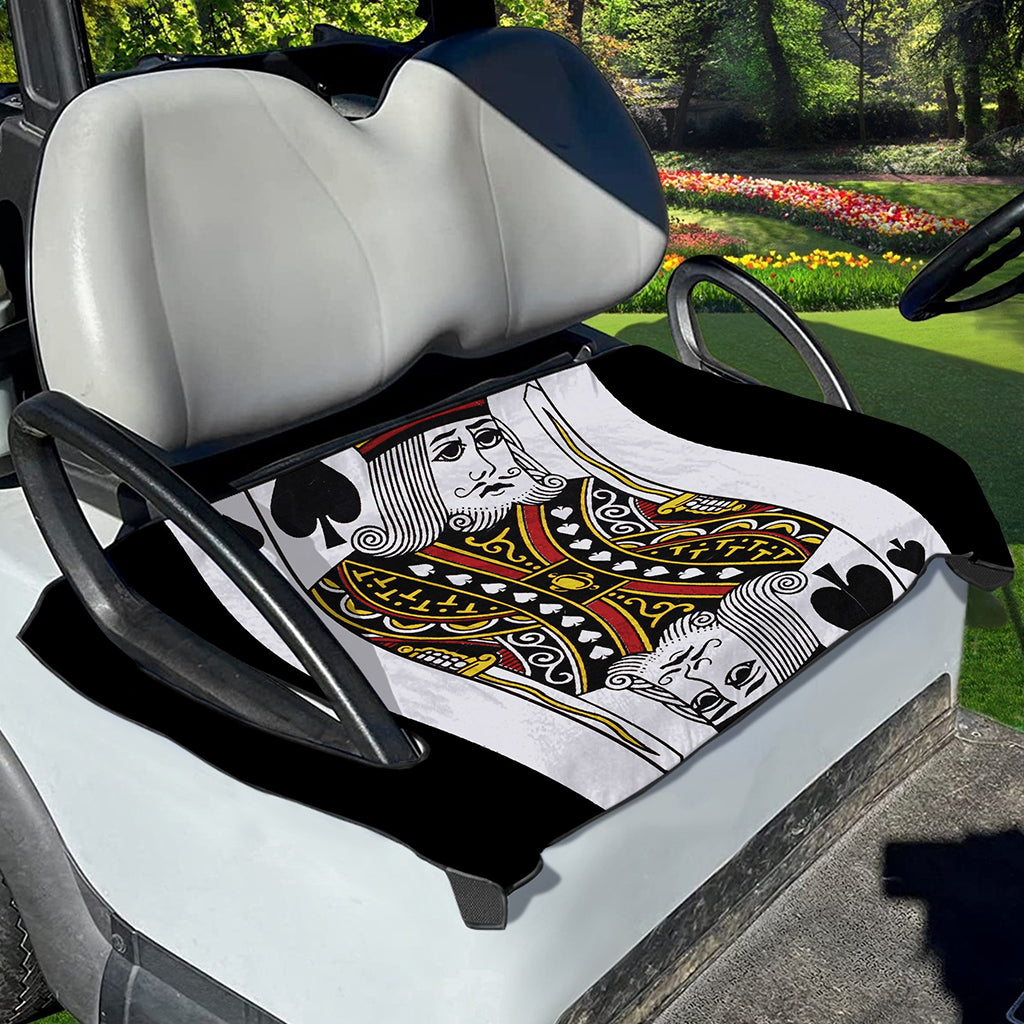 King Of Spades Playing Card Print Golf Cart Seat Cover