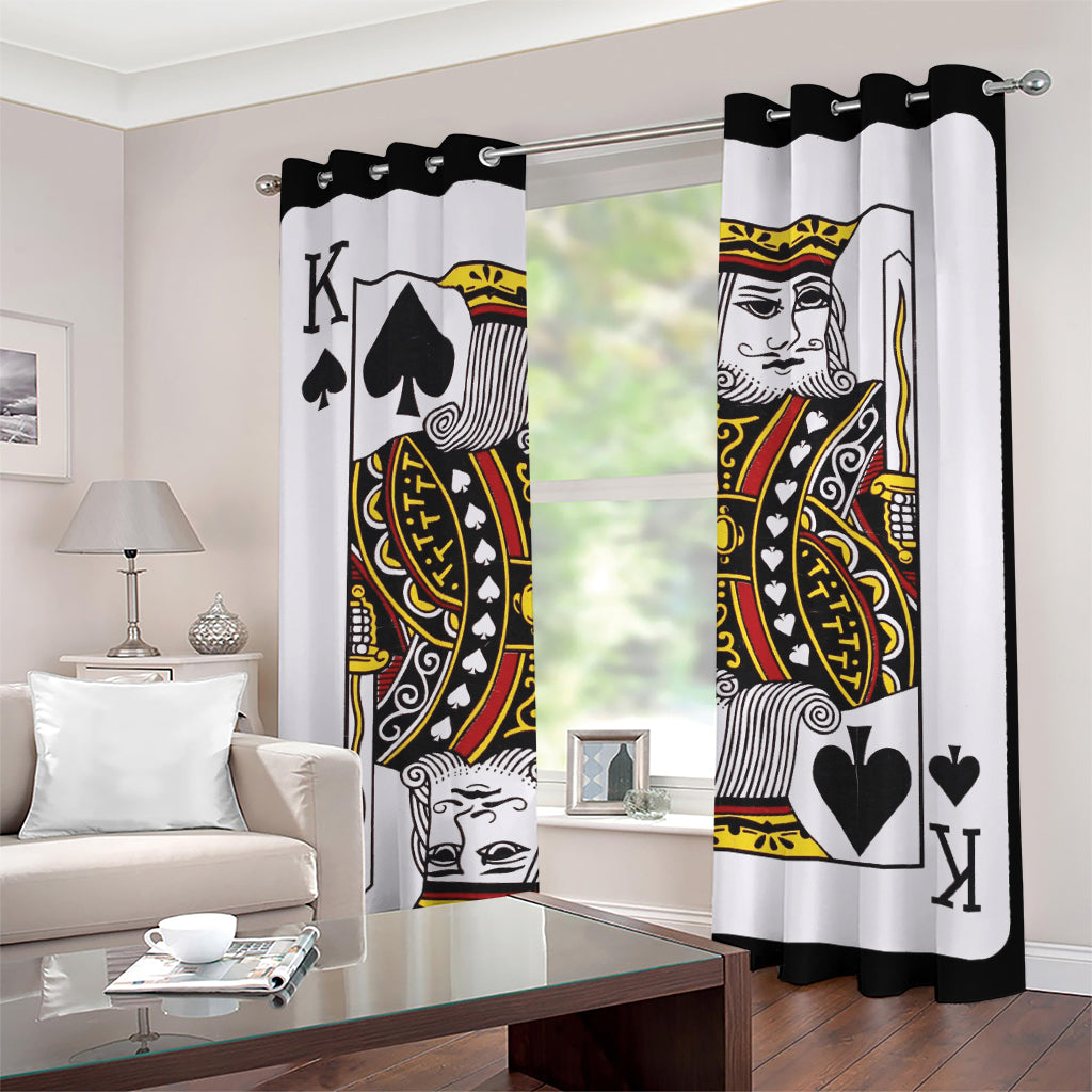 King Of Spades Playing Card Print Grommet Curtains
