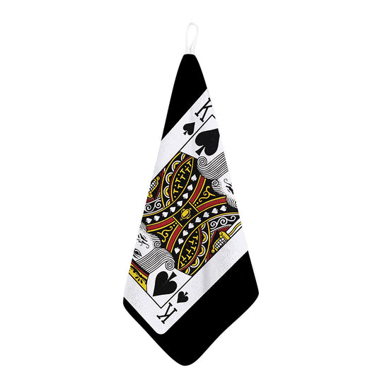 King Of Spades Playing Card Print Hand Towel