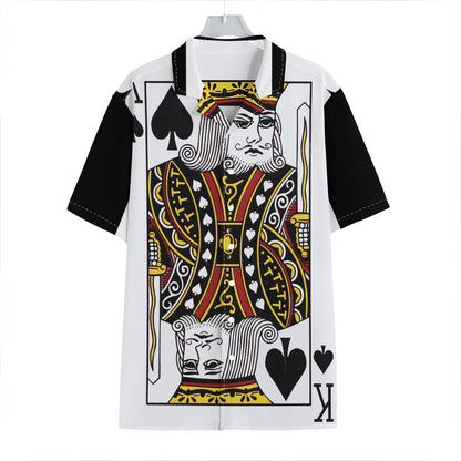 King Of Spades Playing Card Print Hawaiian Shirt