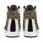 King Of Spades Playing Card Print High Top Leather Sneakers