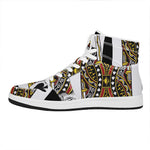 King Of Spades Playing Card Print High Top Leather Sneakers