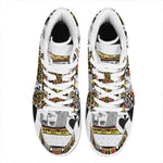 King Of Spades Playing Card Print High Top Leather Sneakers