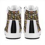 King Of Spades Playing Card Print High Top Leather Sneakers