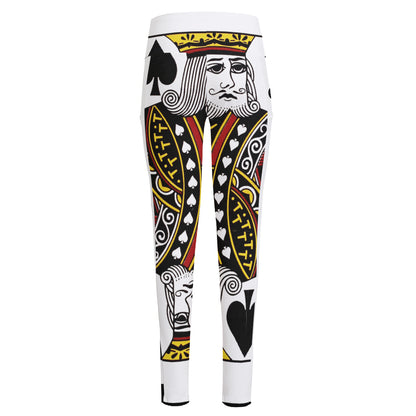 King Of Spades Playing Card Print High-Waisted Pocket Leggings