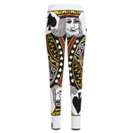 King Of Spades Playing Card Print High-Waisted Pocket Leggings
