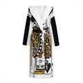 King Of Spades Playing Card Print Hooded Bathrobe