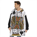 King Of Spades Playing Card Print Hoodie Blanket
