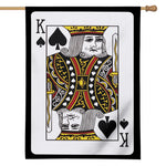 King Of Spades Playing Card Print House Flag
